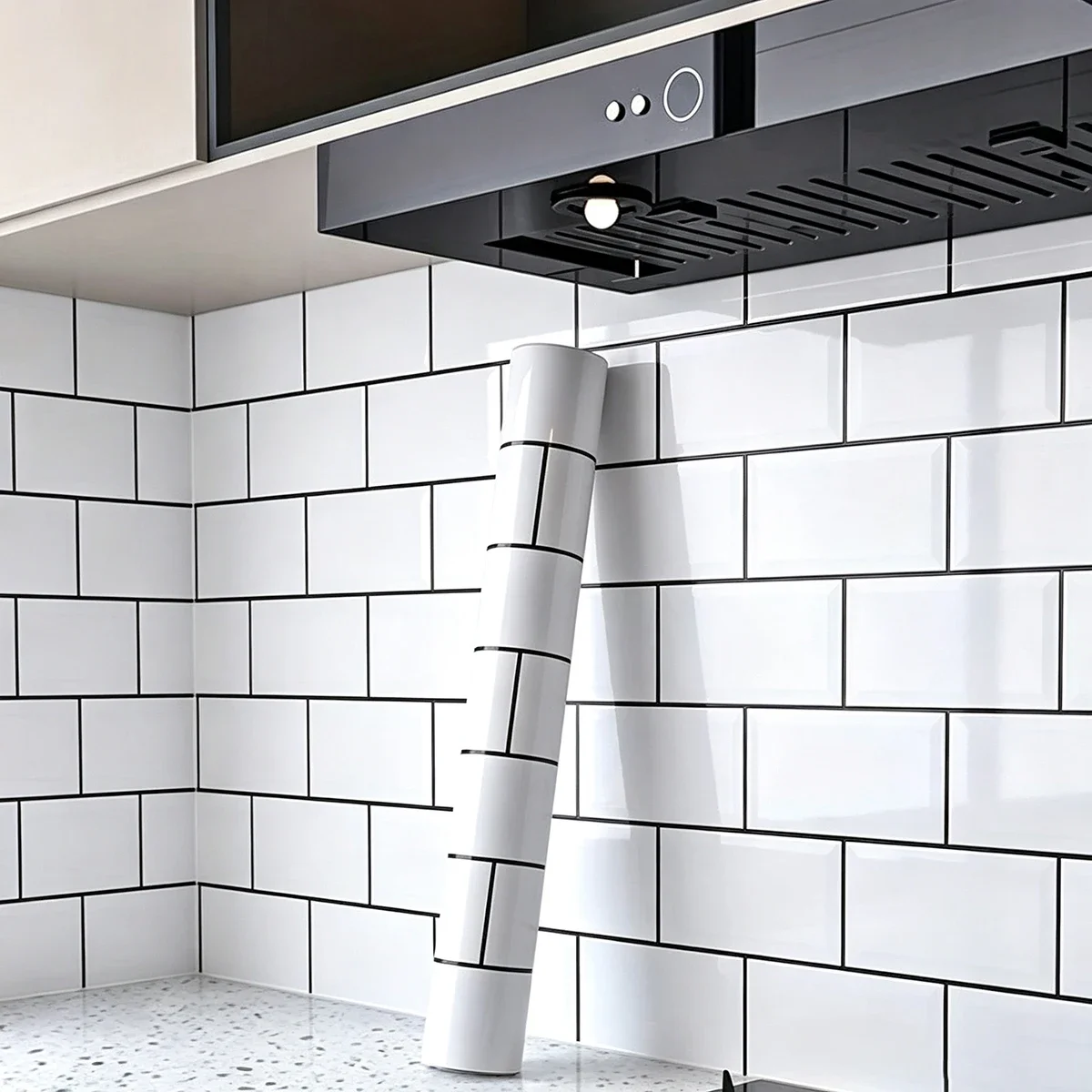 Self-Adhesive Wall Stickers With A Grid Pattern Moisture-Proof And Mold-Resistant Suitable For Cabinets And Home Decor.