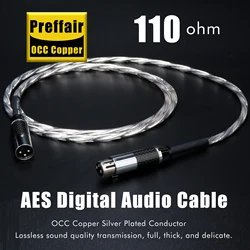AES/EBU Coaxial Digital Cable 110ohm OCC Silver Plated Hifi XLR Cable Carbon fiber Xlr Connector Plug Audio Balanced Wire