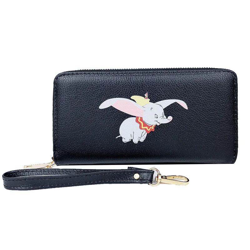 MINISO Disney Dumbo PU Long Wallet Ladies Clutch Ladies Handbag 2023 New Bags Luxury Wallet  Women Purse