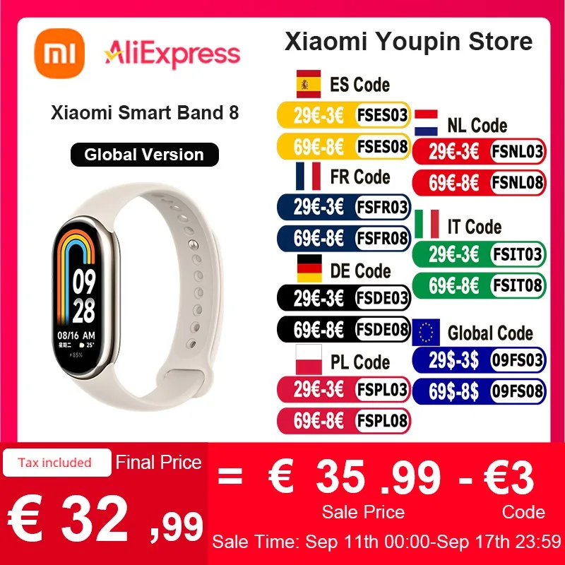 Xiaomi-pulsera inteligente Mi Ba