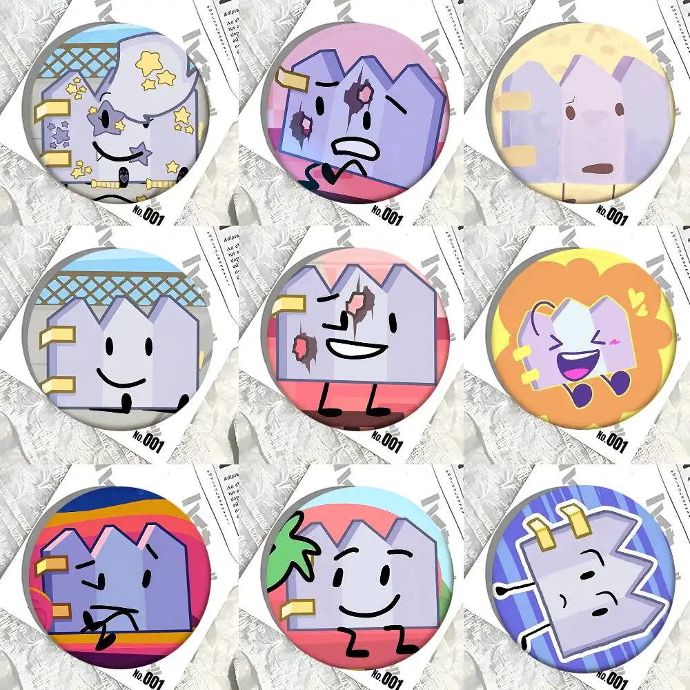 Cartoon G-Gaty B-BFDI Round Badges Can Be Used To Decorate Clothes And Backpack Pins
