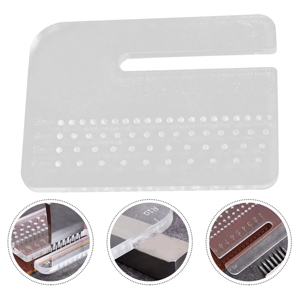 

Leathercraft Acrylic Punch Plate Tool Handmade Stitching Punch Aid Plate Large Hole Puncher for Hole Punching