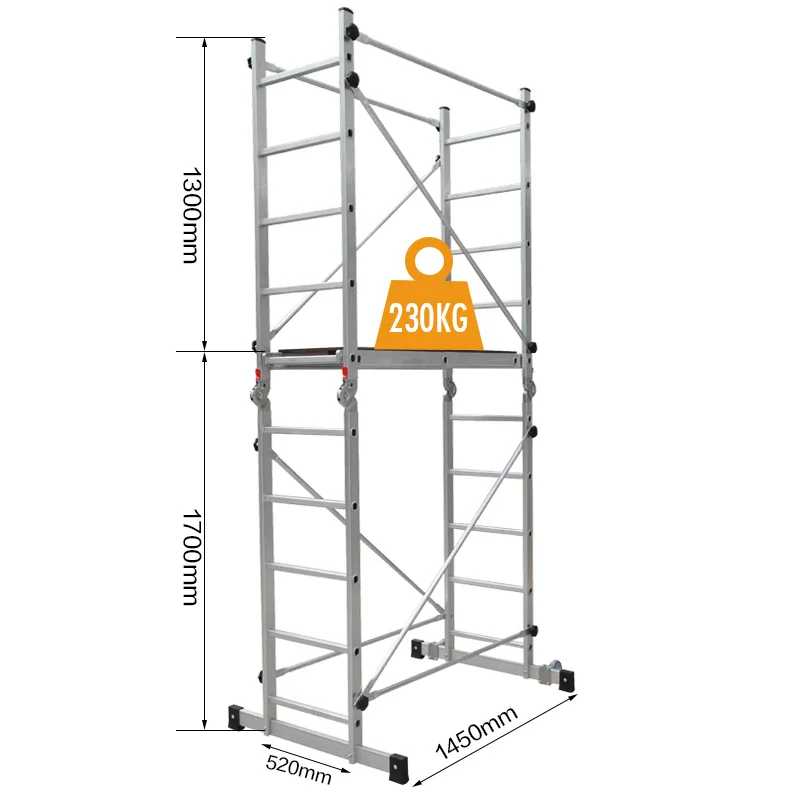 

Folding aluminum alloy quick loading mobile portable engineering ladder platform lifting and stretching D type