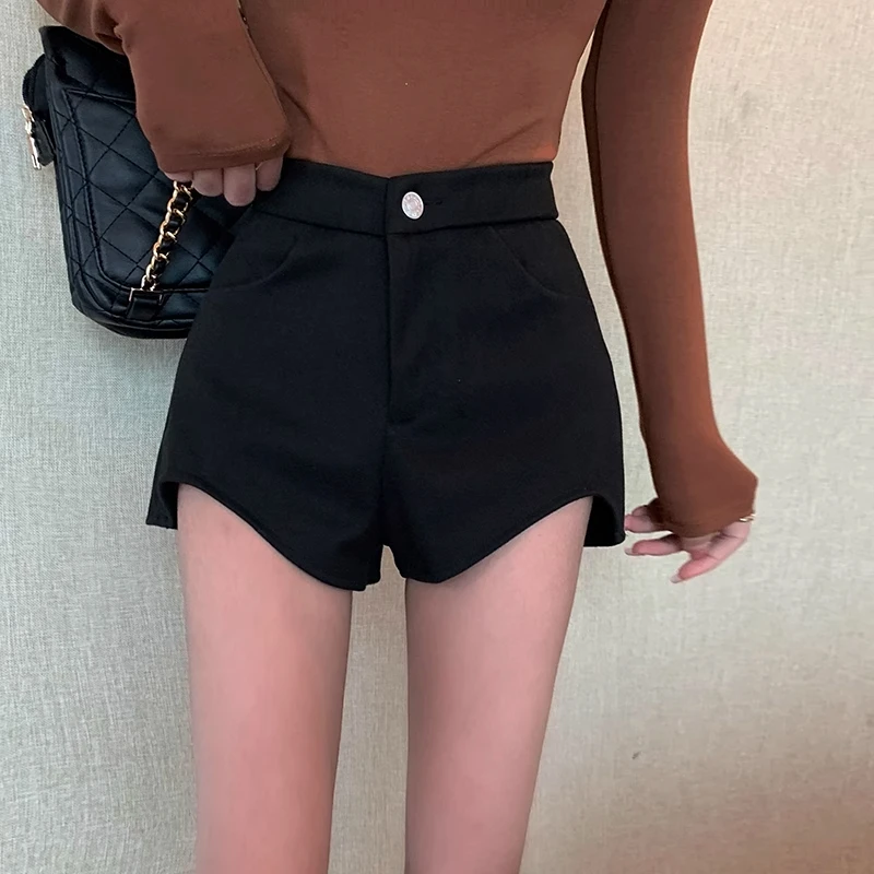 

Design Sensation Trendy Short Pants Women's High Waist Slimming Casual Wide Leg Pants Spring New Style Pure Desire