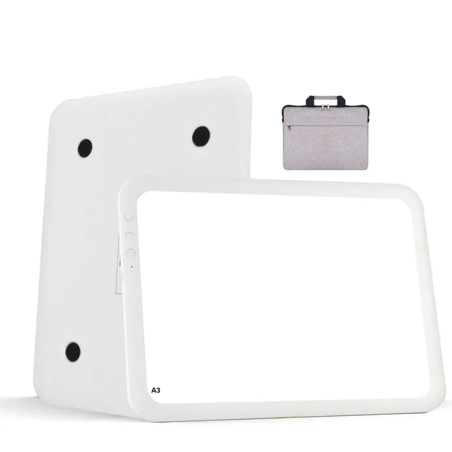 

Перезаряжаемая световая доска A3 для трассировки, портативная тонкая калька, 3 цвета, бесступенчатая 6-уровневая яркость, световой стол, светильник