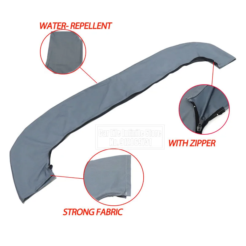 600D Boat Cover 4 Bow Bimini Top Boot Cover No Frame Yacht Boat Cover With Zipper Anti UV For V-Hull Jon Center Console Boat