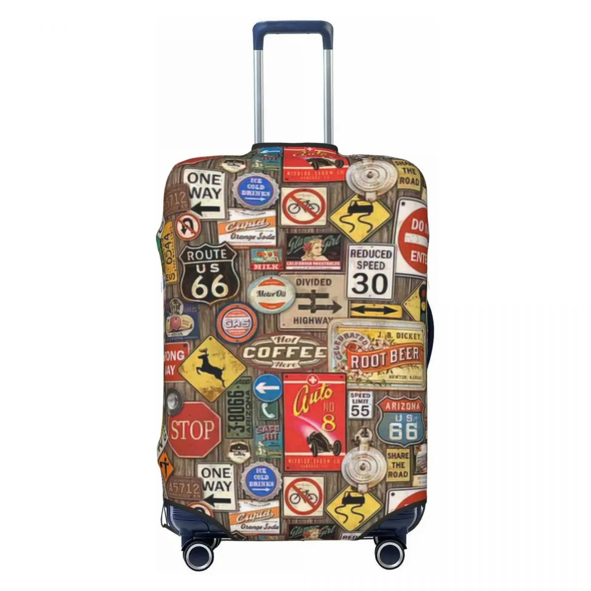 

Route 66 Print Luggage Protective Dust Covers Elastic Waterproof 18-32inch Suitcase Cover Travel Accessories