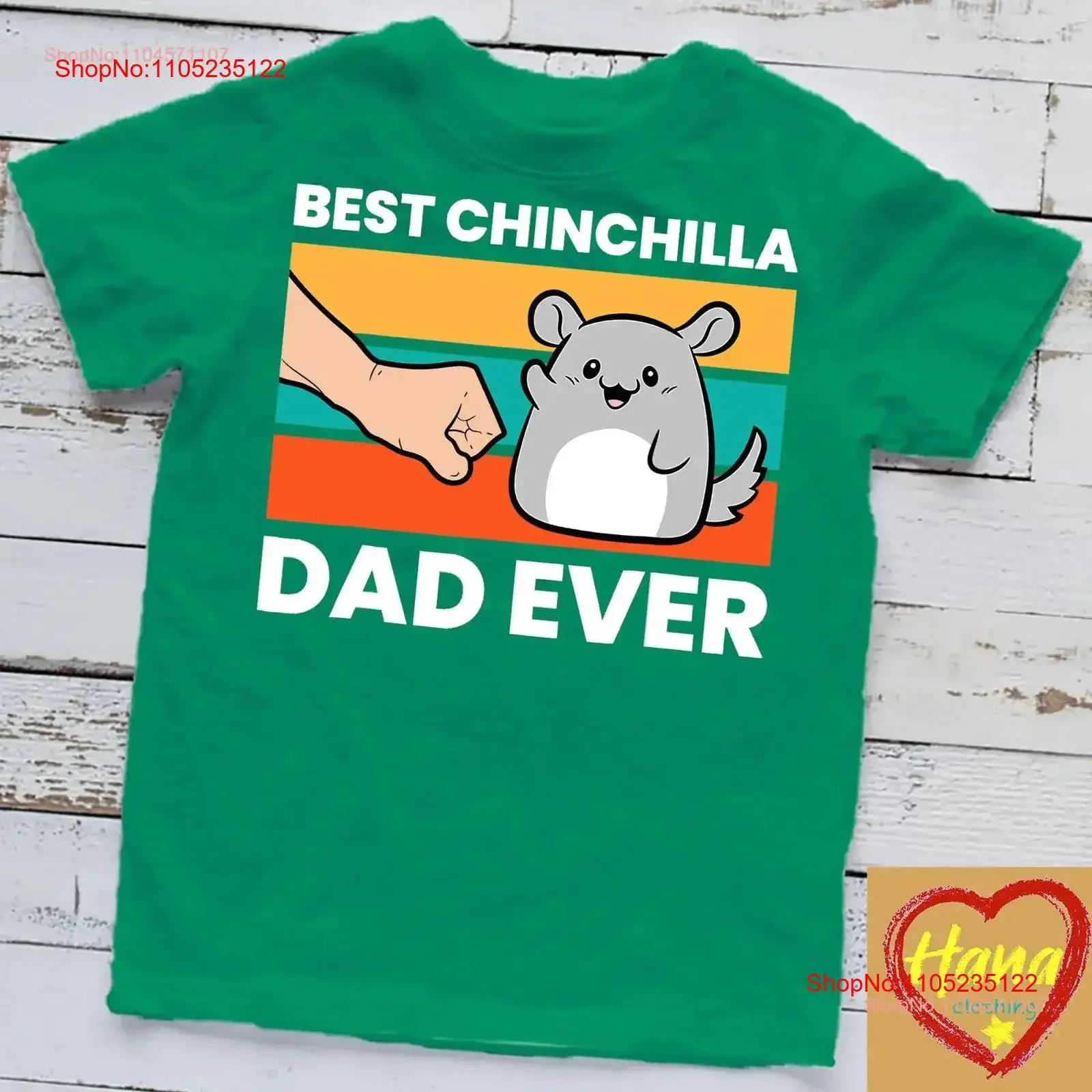 

Best Chinchilla Dad Ever Funny Pet T Shirt vintage Washed Casual Versatile homme Soft Slightly fashion Top For Everyday Wear