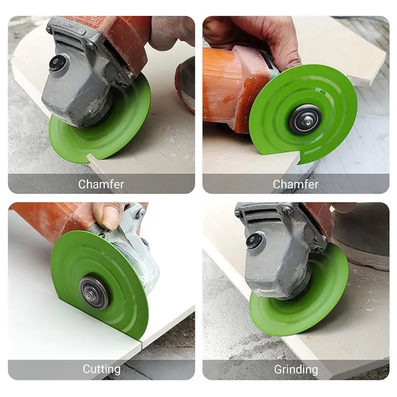 DTA4-6PCS 115MM Vacuum Brazed Ultra-Thin Multi-Pore Flat Abrasive Sheet Disc For Porcelain Glass Ceramic Tile Marble