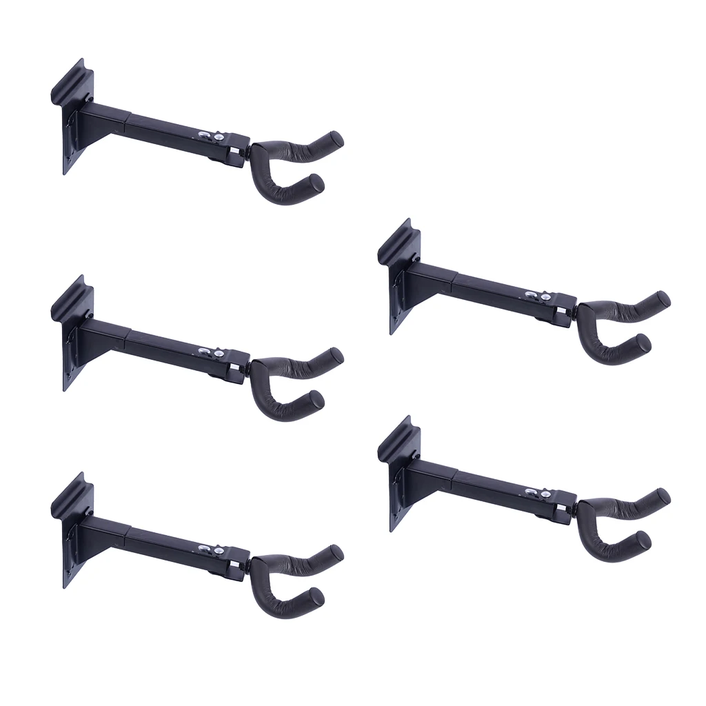 5Pcs Metal Guitar Wall Mount Hanger Holder Storage Display Stand Rack for Guitar Bass Musical Instruments Gear Stands Hanger