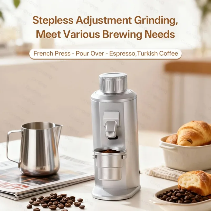 

【Best Choice】G183C Electric Single Dose Coffee Grinder 250RPM 83mm 12-core Conical Burr Grinder for Espresso with Plasma
