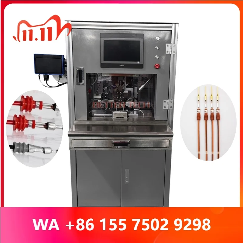 Automatic Waterproof Plug Terminal hine, All-in-One Wire Cutting Stripping Rainproof Plug Crimping hine