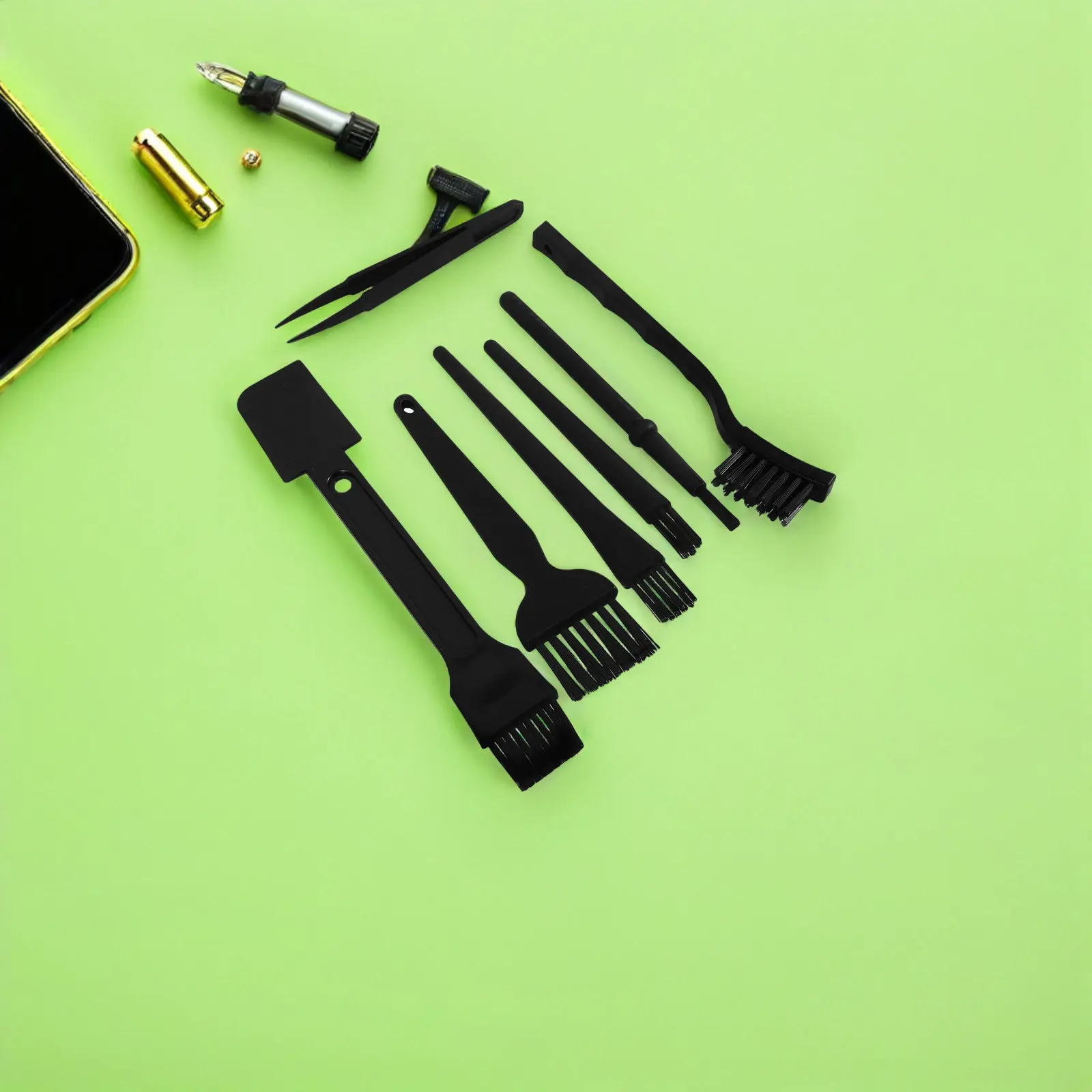 

2Sets Anti Static Keyboard Cleaning Brush Kit Nylon Bristles Computer Laptop Phone Screen Electronic Maintenance Set