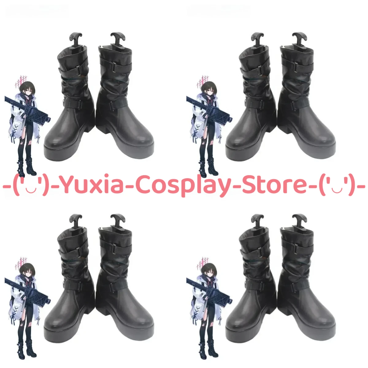

Yuxiacosplay! Blue Archive Misaki Cosplay Shoes Anime Game Character Prop PU Leather Boots Halloween Carnival Party Costume