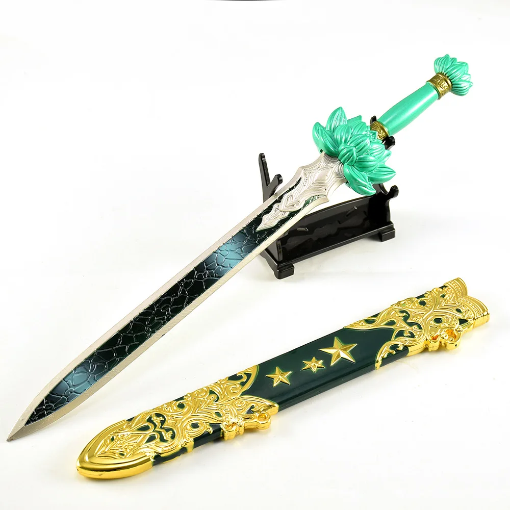 30cm 차가운 무기 모델 풀 메탈 공예 칼집 장난감 칼 Qinglian 일본 Katana Unedged 룸 장식 컬렉션 선물