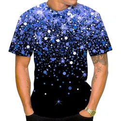 Bright Dot Irregular Design T-shirt 3D Printing For Men Short Sleeves O-neck Scene Clothes T Shirt Fashion Sports Tee Shirts