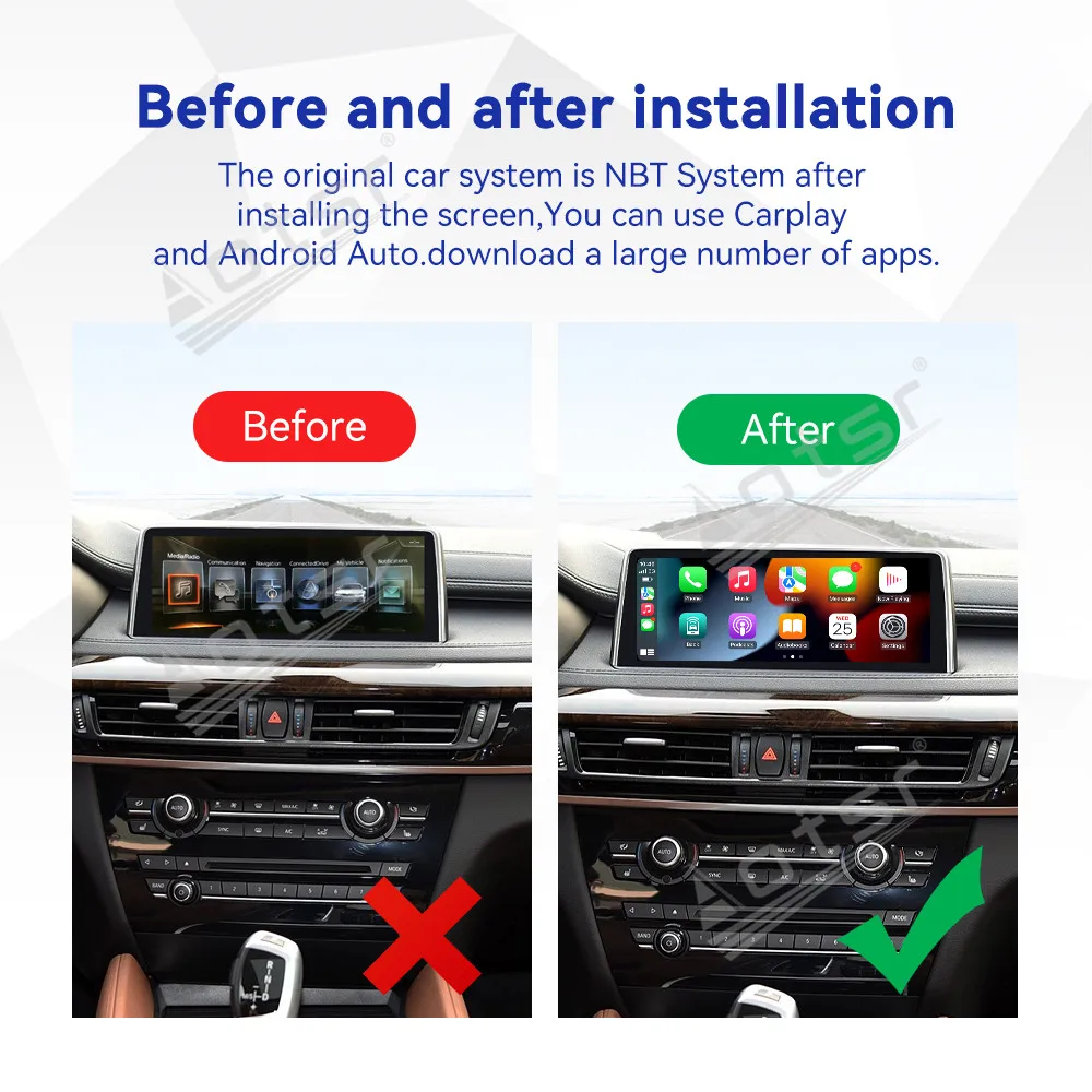 Carplay 8368 XU Decoder Android 13 Car Radio For BMW X6 F16 EVO 2017-2020 Touch Screen Multimedia Player GPS Navigation Video