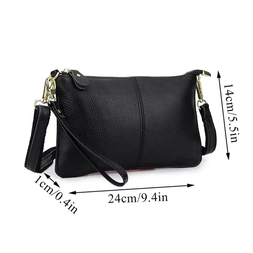 Fashion Genuine Leather Day Clutches for Women Candy Color Shoulder Crossbody Bags Luxury Classic Small Clutch Purses 2024