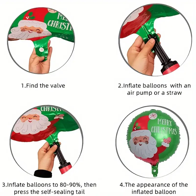 2/5 قطع، بالونات سانتا كلوز العملاقة مقاس 47 بوصة - زينة كبيرة جدًا قابلة للنفخ لتزيين حفلات عيد الميلاد لعيد الميلاد والأبواب والرفوف