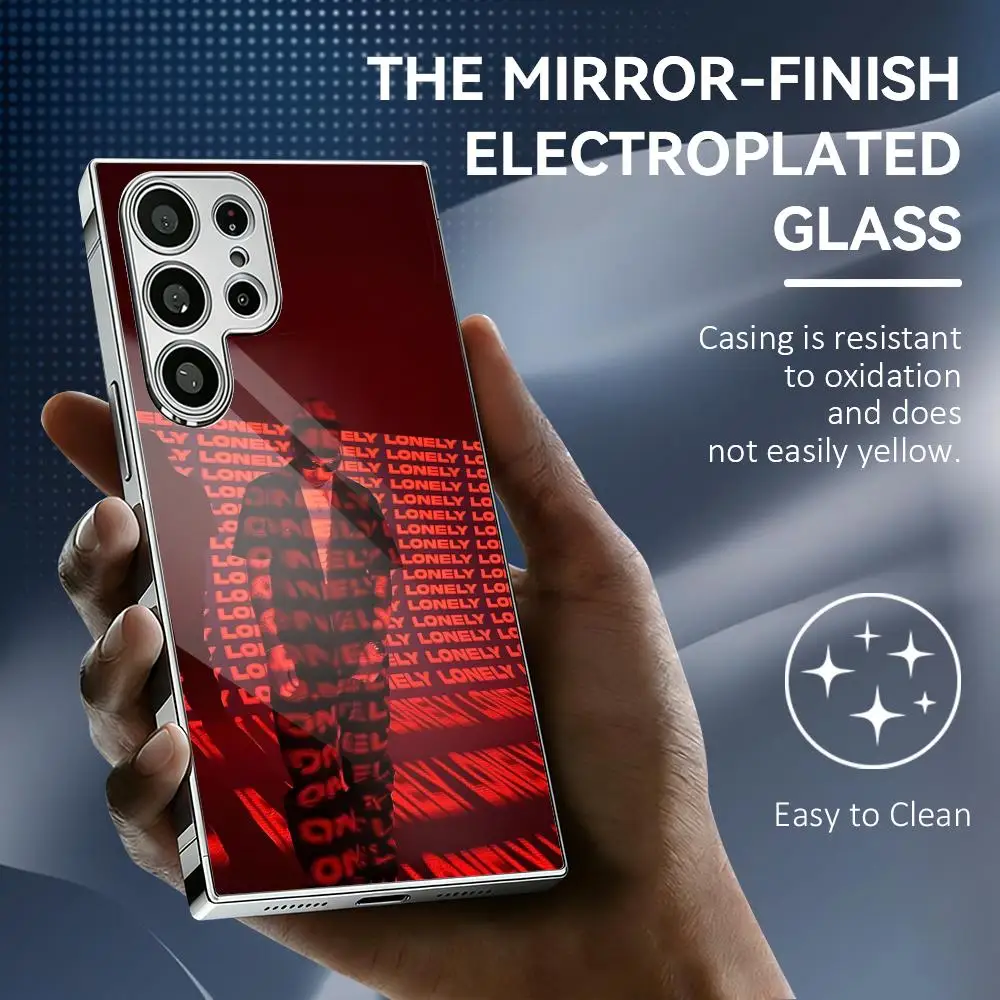 Capa de Telefone Fashion Young C-Cister para Samsung Galaxy S25 S24 S23 Ultra com Estrutura Metálica Eletroplaqueada e Proteção Contra Impactos