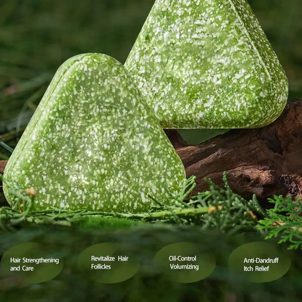 

120g Natural Usman Cypress Leaf Shampoo Bar Handmade Hair Soap Anti-Hair Loss Treatment Strengthens Hair Roots Oil Control