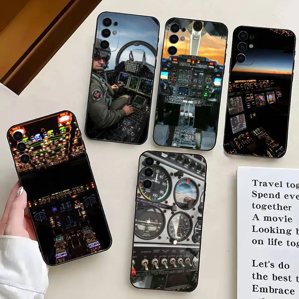 

A-Aeroplane P-Pilot C-Cockpit APC Phone Case For Samsung S25,S24,S21,S22,S23,S30,Ultra,S20,Plus,Fe,Soft Silicone Black Cover