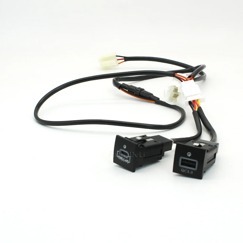 12V/24V Quick Car Charger Socket Cigarette Lighter QC3.0 PD USB Interface Adapter For Volkswagen Jetta 5 MK5 Scirocco Golf 06-12