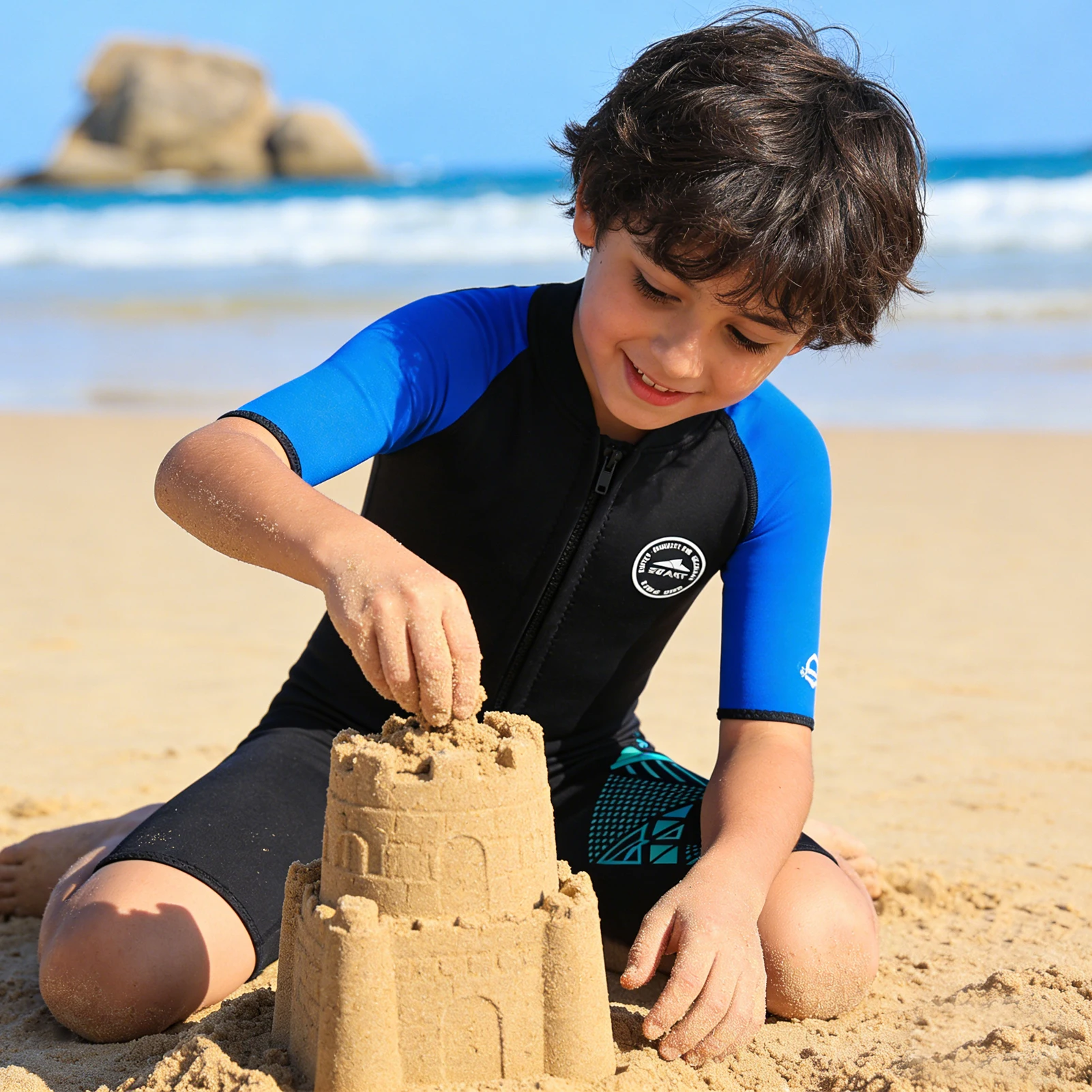 Traje de neopreno infantil de una pieza con protección cutánea - imagen 4