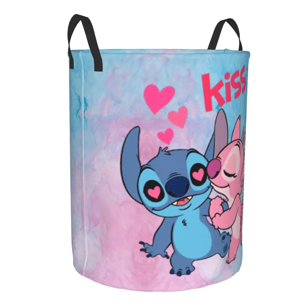 Customized Stitch Lion Cute Laundry Hamper Large Storage Basket Disney Movie Kids Nursery Toy Organizer