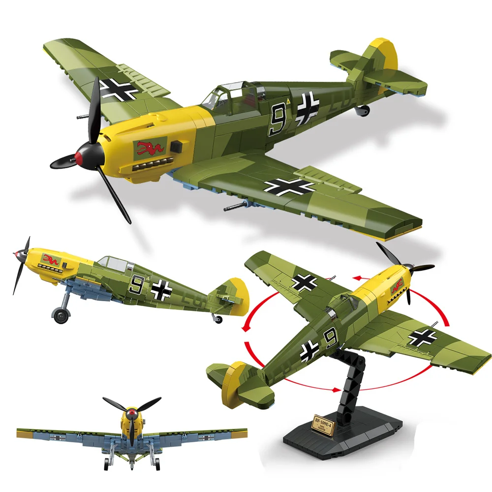 World War 2 WW2 Army Military Soldiers SWAT BF-109 Fighter Model Building Blocks Bricks Children's Toys Christmas Gift