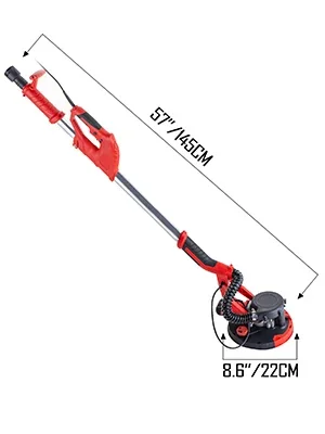 Elektrische Trockenbau-Schleifmaschine Poliermaschine | Sihao Elektrischer Trockenbau-Schleifer Poliermaschine Ausziehbarer Schleifer mit Staubbeutel 750W Wandscheibenschleifer Elektrischer Trockenbau – Detail 10