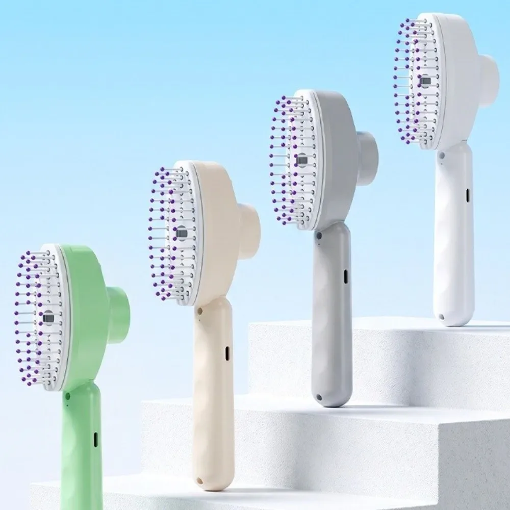 3.7V 500 mAh Lithium Battery Spray Hair Comb Self Cleaning Rechargeable Scalp Massager Anti-static Portable Hair Care Brush