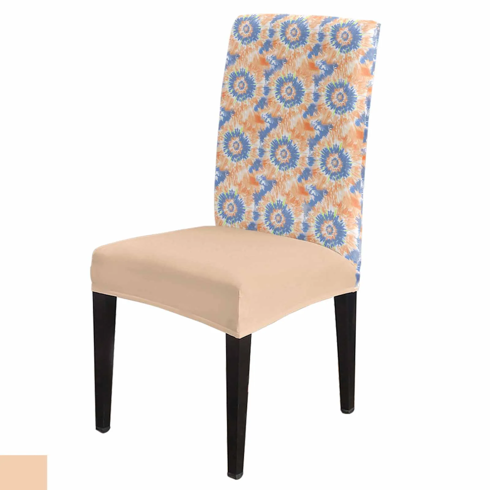 

Tie Dye Ethnic Style Abstract Watercolor Chair Cover for Dining Room Spandex Stretch Seat Cover for Wedding Banquet Seat Case