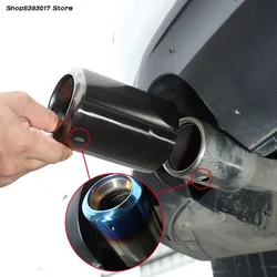For Mazda CX5 CX-5 2017 2018 2019 2020 2021 Car Exhaust Muffler Tip Round Stainless Steel Pipe Chrome Exhaust Tail Muffler Pipe