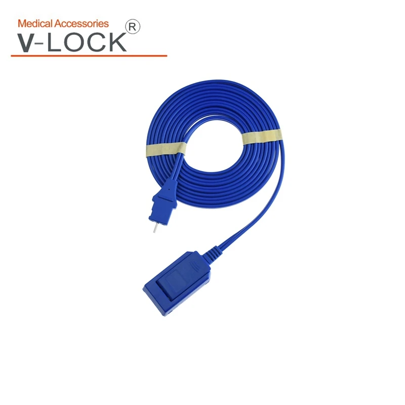 V-LOCK ESU plate cable with 2mm pin for disposable bipolar plate and monopolar plate