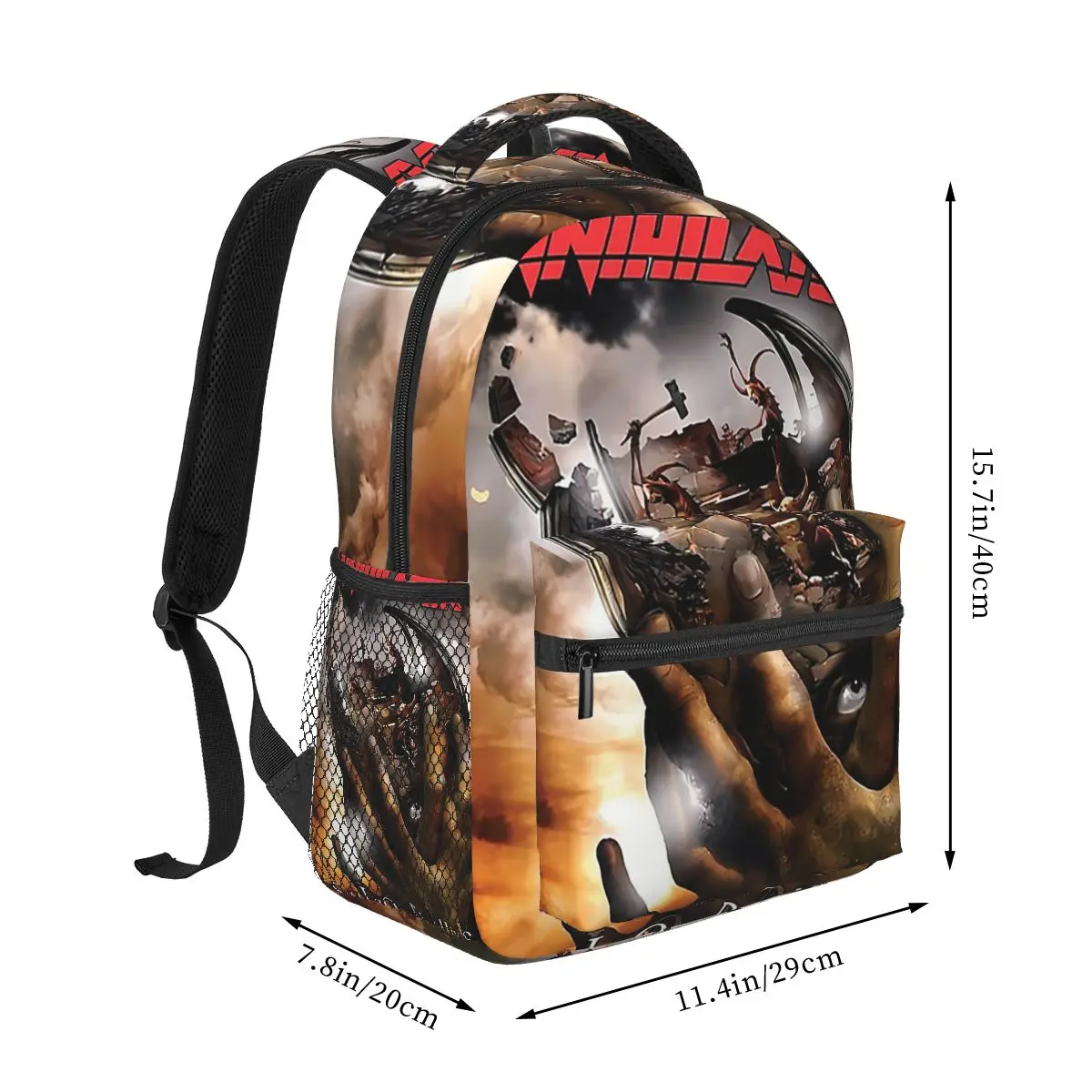 DTG Band Annihilator Alice In Hell Thrash Backpacks Boys Girls Bookbag Students School Bags Cartoon Travel Rucksack Shoulder Bag