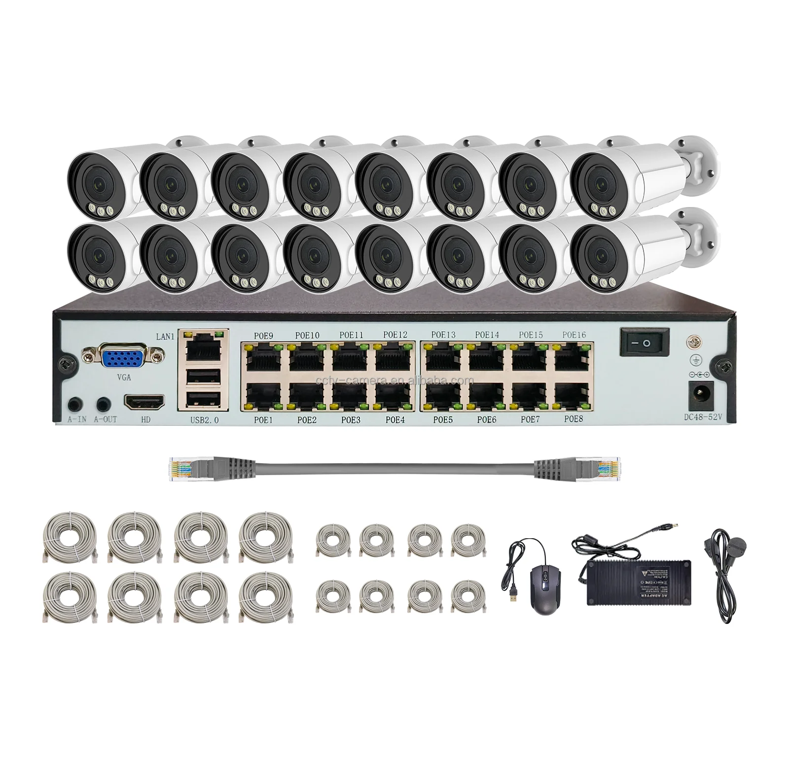 

Tuya Smart AI App 16Ch 8CH 8mp OEM CCTV NVR POE Kits Camera With NVR Kit