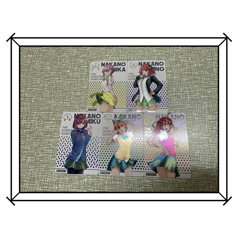 5Pcs/set The Quintessential Quintuplets Anime Characters Homemade Collection Card Board Game Card Kids Toys Christmas Gift