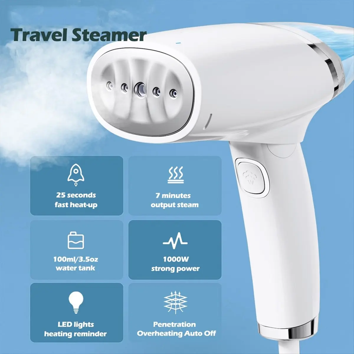 Travel Portable Garment Steamer Mini Handheld Steam Iron Foldable Garment Steamer Home Travel Steam Iron EU Plug