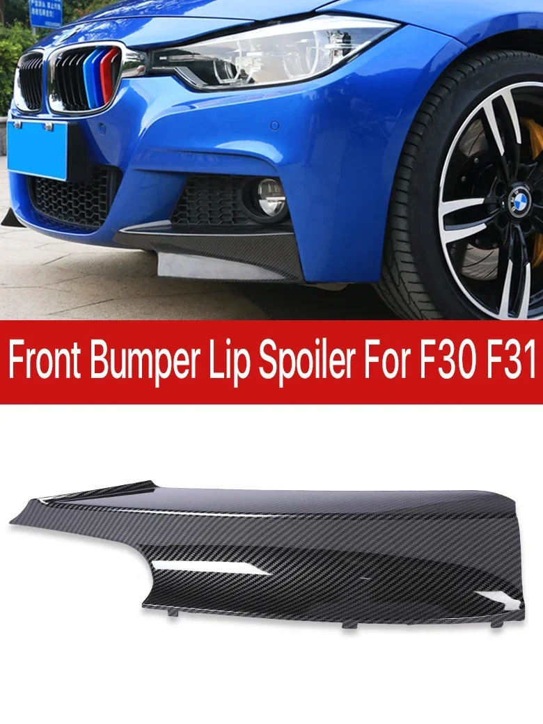 

New! M Tech Carbon Fiber Front Bumper Lip Spoiler M Sport Splitters Cover Caps For BMW 3 Series F30 F31 F35 2012-2019 Car Access