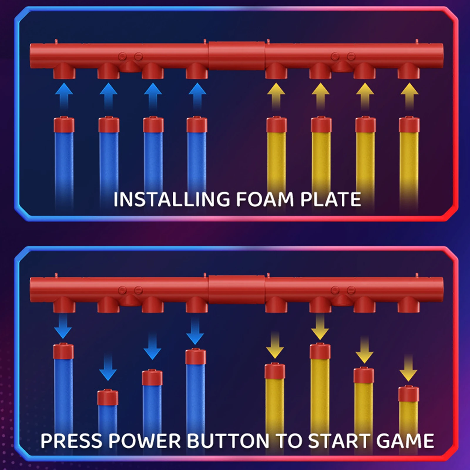 Hand-Eye Coordination Reflex Games Adjustable 3 Speed Kids Interactive Sports Toy Drop Stick Challenge Game Catching Sticks Game