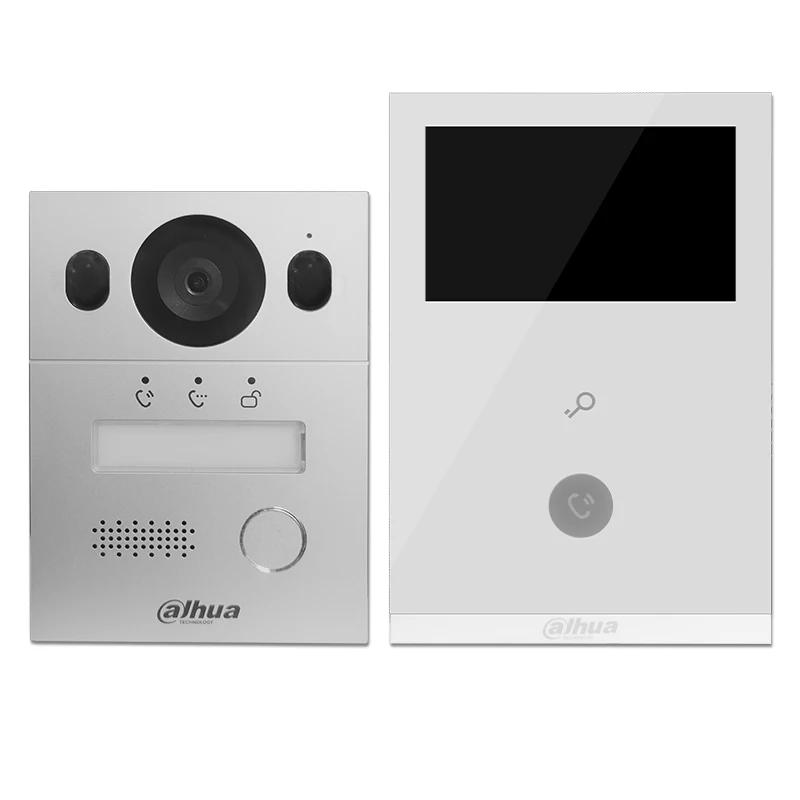 Dahua Original 2-Wire Hybrid Wifi Video Intercom Kit Supports HDCVI Camera Alarm Detectors Remote Control Lock Plug & Play KTX02