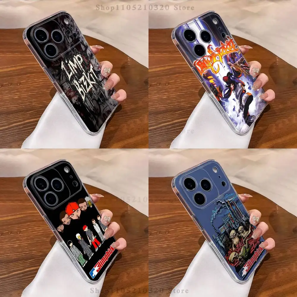 

Limp B-Bizkit Band Phone Case For iPhone 17,16,15,14,13,12,11 Pro,Max,Plus,XR,Mini,E Clear Full-coverage Soft Cover