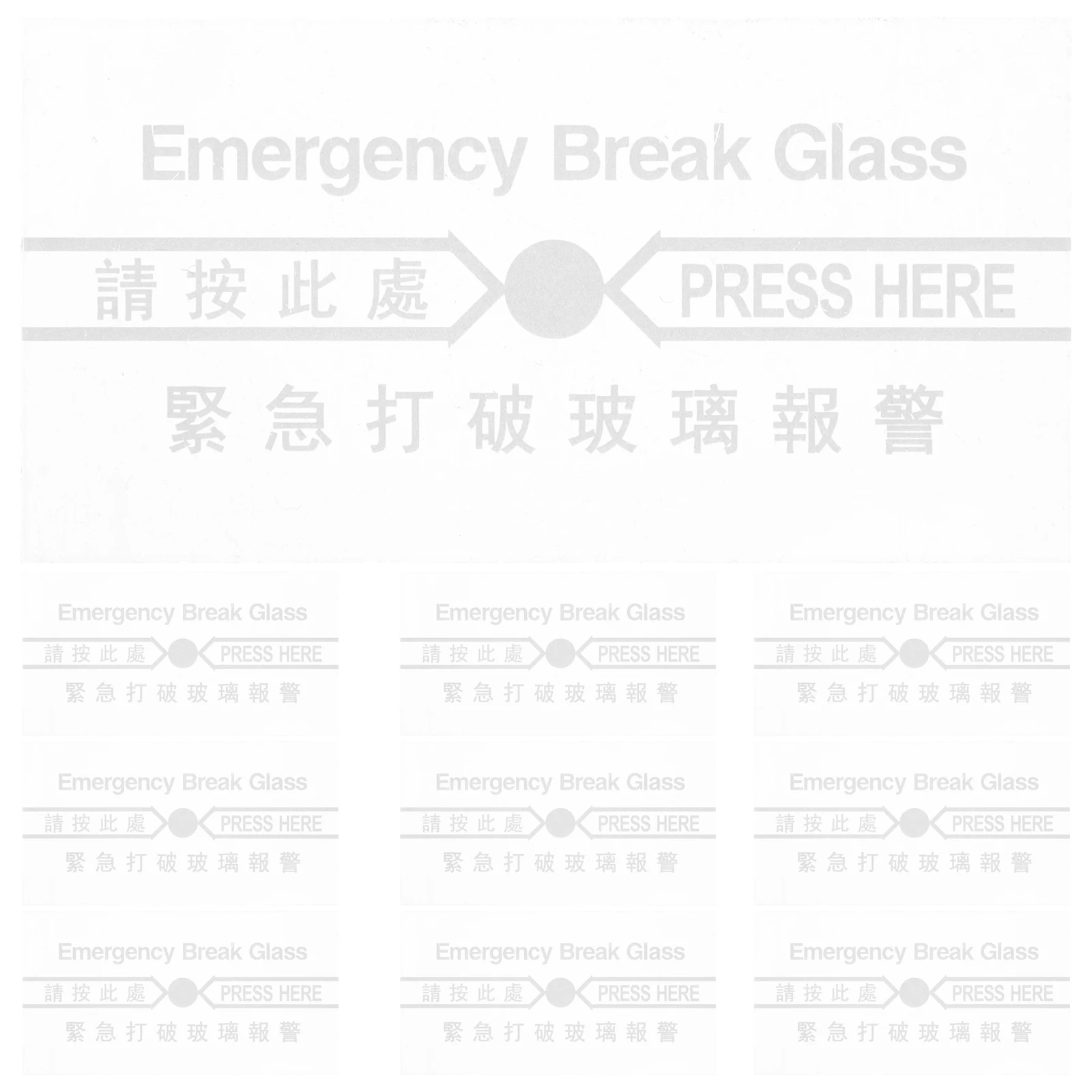 10Pcs Fire Alarm Glass Pieces Replacement for Manual Call Point High Temperature Resistant Waterproof Emergency Break Glass