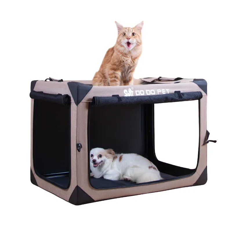 

Portable Foldable Dog Cage Outdoor Car Dog Cage Pet Safety Seat Lightweight and Breathable Pet Cage Portable Travel Pet Nest