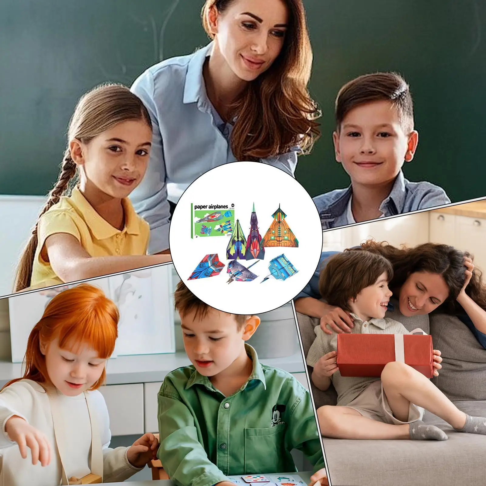 Pesawat Kertas Untuk Anak-Anak Perlengkapan Kerajinan Dengan Petunjuk Proyek Seni Kertas Berwarna Mainan Untuk Anak Laki-Laki Perempuan Dewasa Kelas