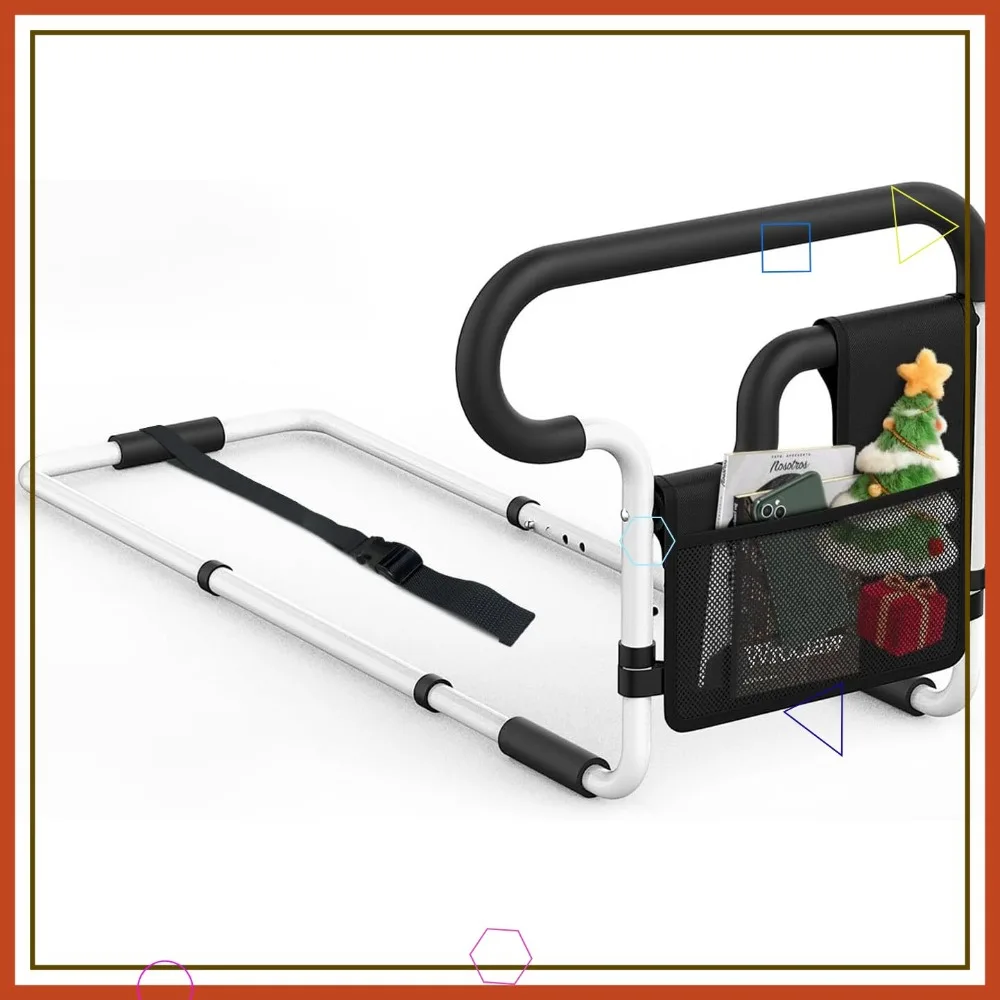 حاجز أمان للسرير قابل للتعديل لكبار السن: دعم عالي التحمل، إعداد خالٍ من الأدوات، يناسب جميع أحجام المرتبة