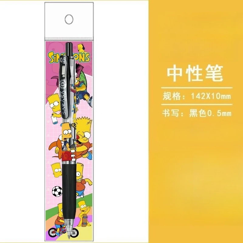 The Simpsons Homer Marge Bart Gel Pen Creative High Color Value Animation Cartoon diy Print Student Smooth Quick Dry Press Pen view 2
