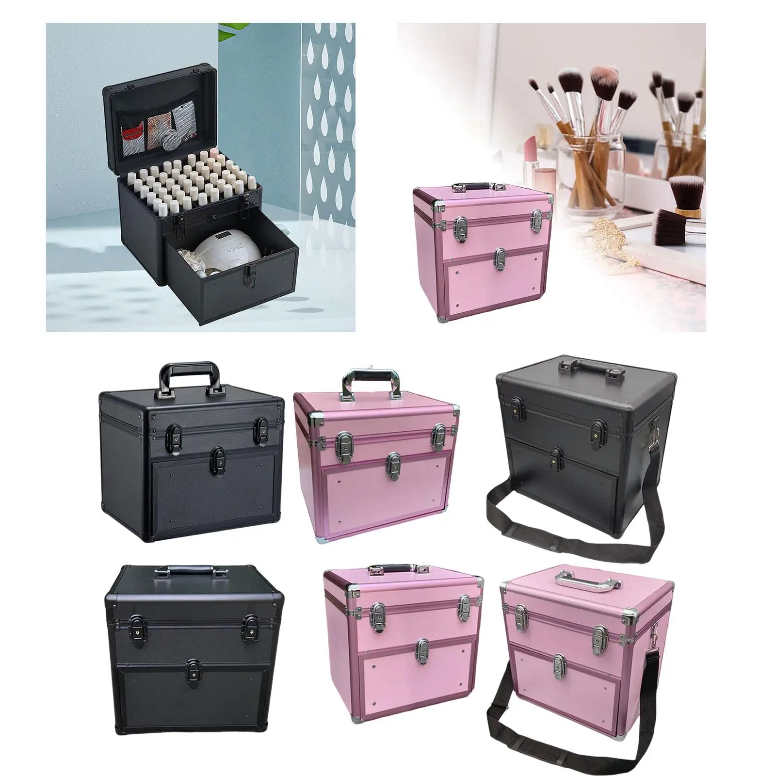 Makeup Train Case Hairdressing Tool Bag for Beauty Supplies Toiletries