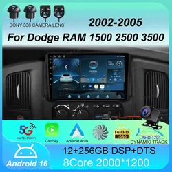 Car Radio Android 16 For Dodge RAM 1500 2500 3500 2002 - 2005 GPS Carplay Multimedia Player Navigation Stereo Auto DSP Head Unit
